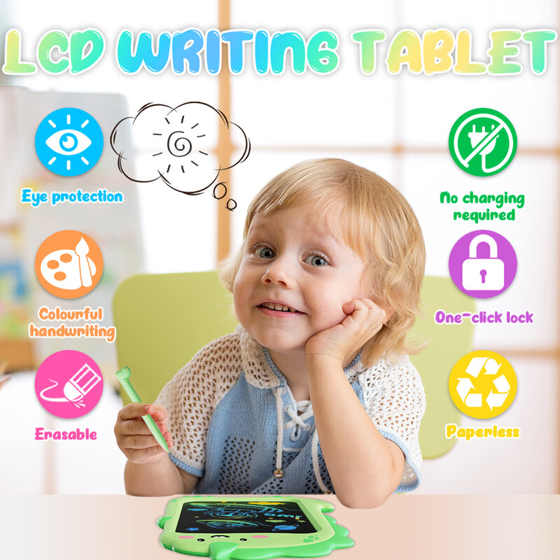 LCD Escrita Tablet para Desenho, Escrita Eletrônica Pad, Brinquedo de Aprendizagem Educacional, Placa Gráfica, 8.5in