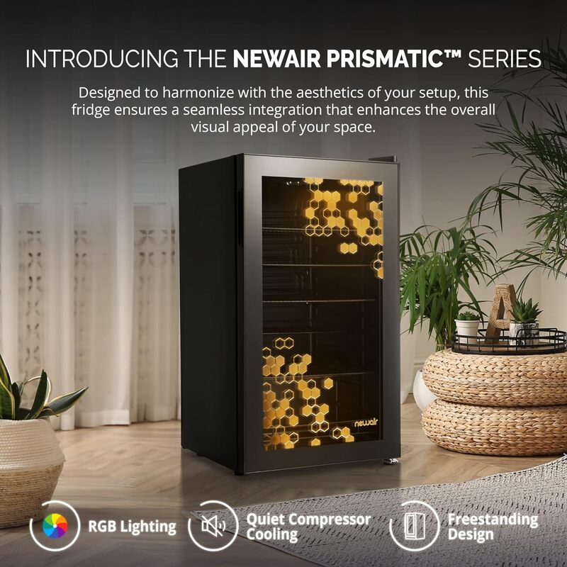 Newair-Réfrigérateur à boissons avec porte LED, 126 canettes, porte proxy document