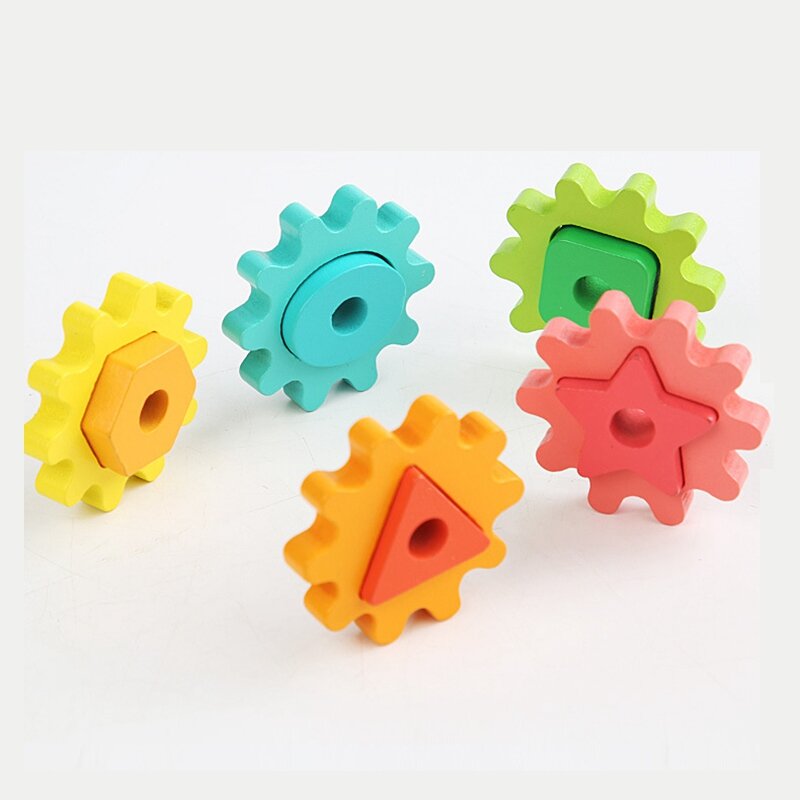 Деревянная игрушка-слон для малышей, обучающая игрушка для сортировки, с вращающимися колесами, для обучения цвету и форме