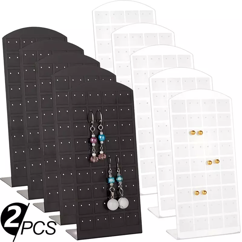 Plastic Jewelry Display Titulares, Brincos portáteis, Ear Studs Holder, Brinco Showcase, Stand Organizador, Rack de armazenamento, 48, 72 Buracos