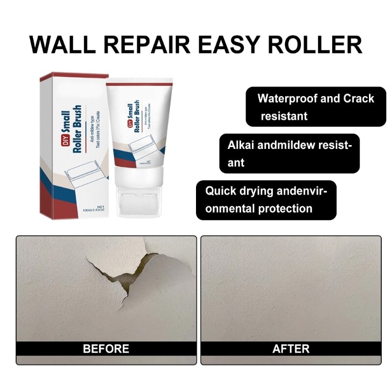 100 г средство для ремонта стен, крем-краска для ремонта стен, действительная защита от трещин на стене T84E