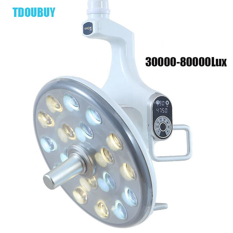 TDOUBUY lampu Oral Led 18 bohlam lampu bedah, lampu untuk perawatan gigi tipe Unit kursi (kepala lampu)