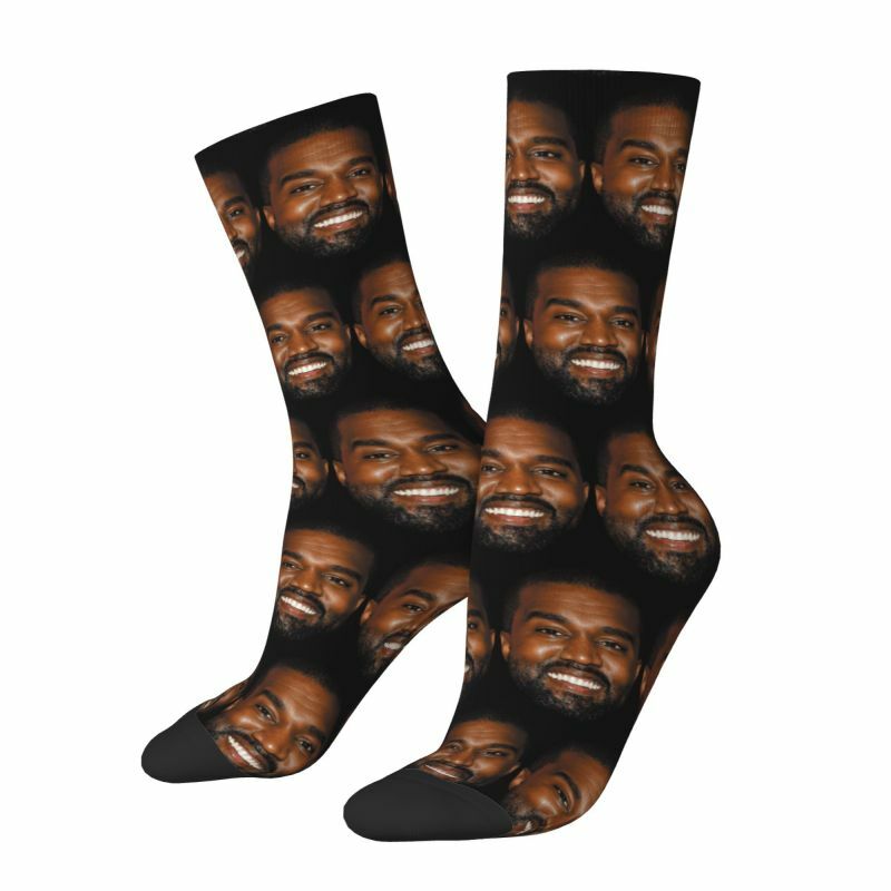 Grappige Mannen Grappige Kanye West Meme Jurk Sokken Unisex Comfortabele Warme 3d Print Crew Sokken