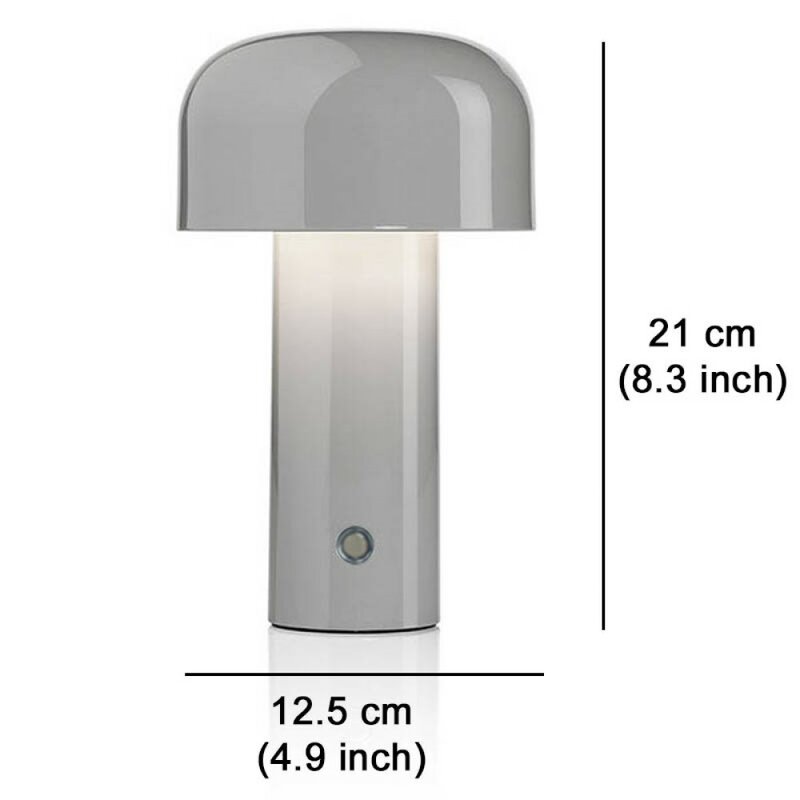 Portable Creative Mushroom Table Lamp Nordic Charging Touch Atmosphere Night Light Metal Desktop Decoration Bedroom Table Lamp