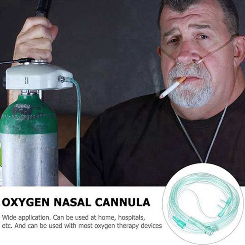 Cânula nasal macia do oxigênio de 30 pces cânulas 2 medidores cânula nasal da tubulação o2 para adultos