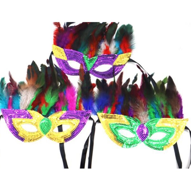 Lady Festival maska ​​na oczy półmaska ​​na twarz bal przebierańców kostiumy na Halloween