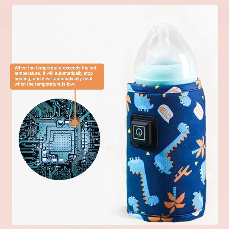Podgrzewacz do butelek dla niemowląt USB termostatyczna pokrywa ciepła z wodą mleczną artykuły dla dzieci