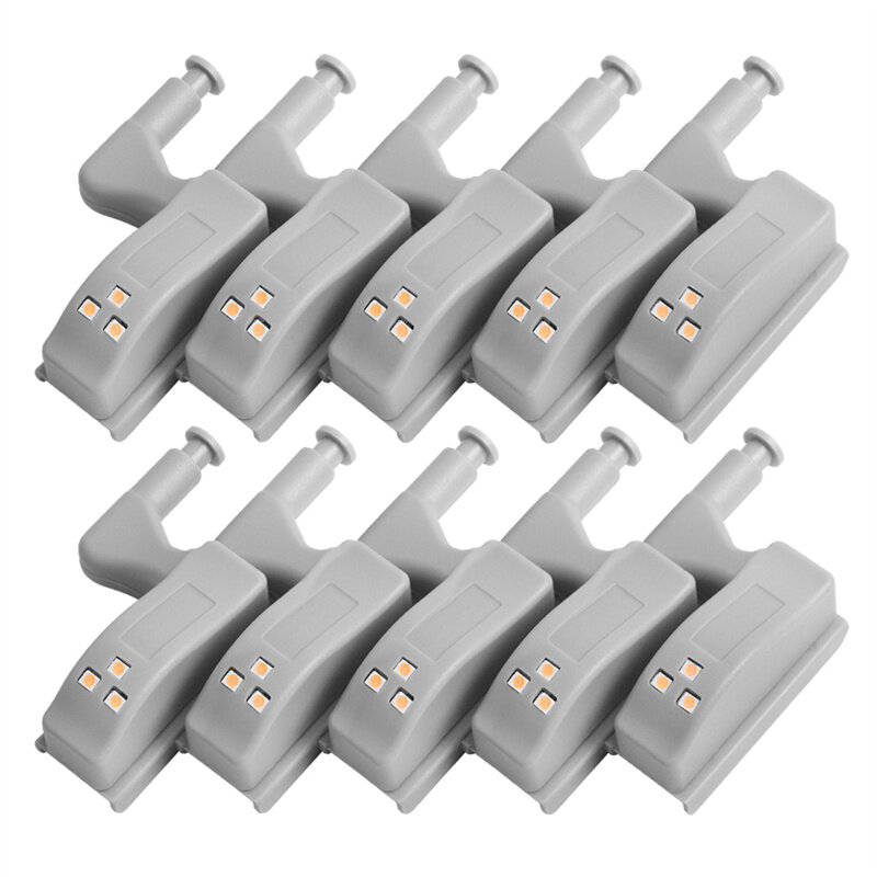 10PCS/Universal LED Inner Hinge Lamp Cabinet Induction Lights Wardrobe Cupboard Sensor Lights Bedroom Kitchen Closet Night Lamp