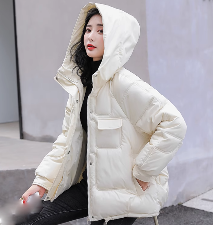 Women's Clothing Fashion Hooded loose short down coat Winter New
