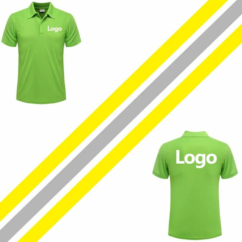 KAISING-Camisa polo casual masculina e feminina, logotipo personalizado impresso, texto, marca de imagem, bordado, design pessoal, tops respiráveis, verão