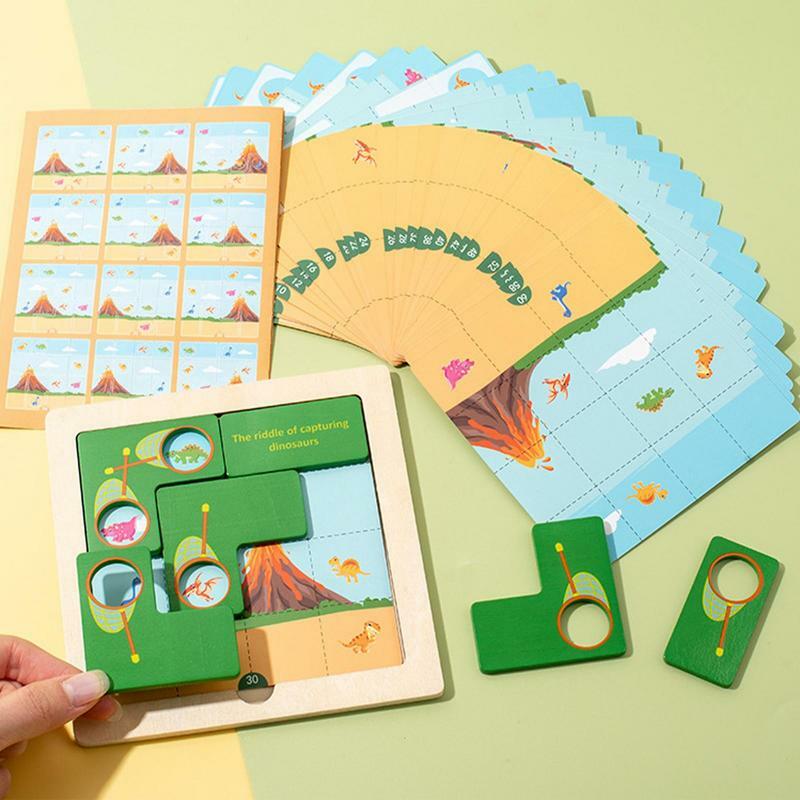 Rompecabezas Montessori para niños pequeños, juguete sensorial, aprendizaje preescolar