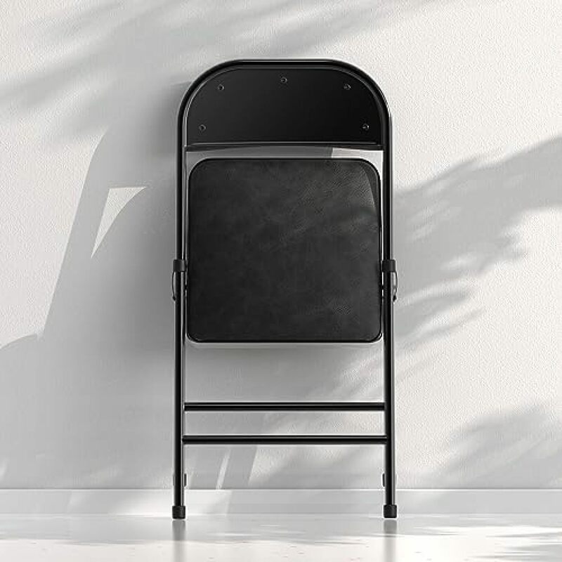 A! Cadeiras dobráveis com almofada acolchoada e costas, cadeiras para casa e escritório, eventos internos e externos, pacote 4