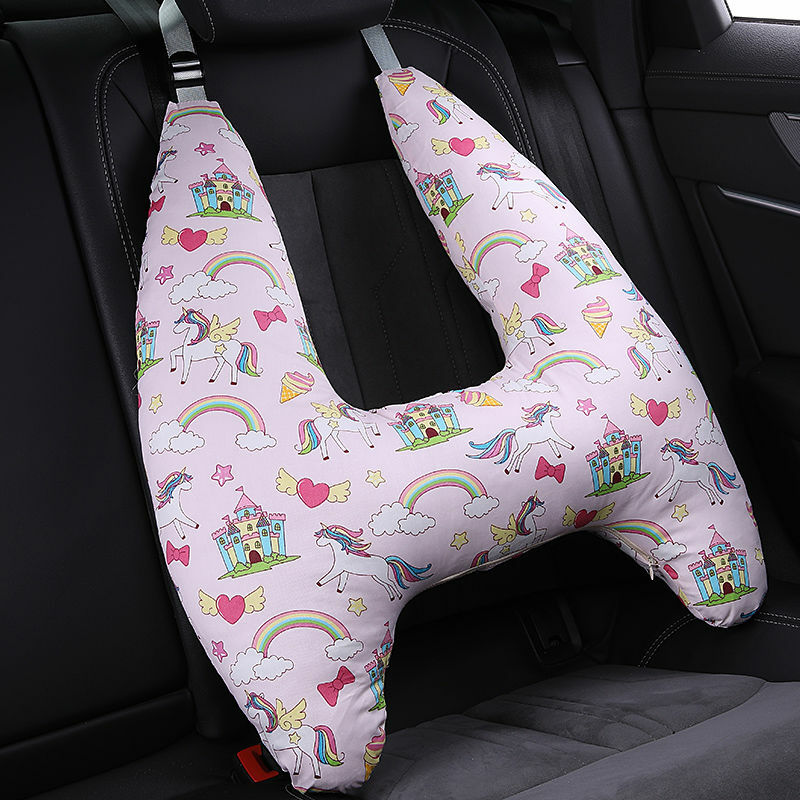 Детская подушка для шеи с милым рисунком животного, U-образная детская дорожная подушка для автомобильного сиденья, безопасная подушка для шеи для детей