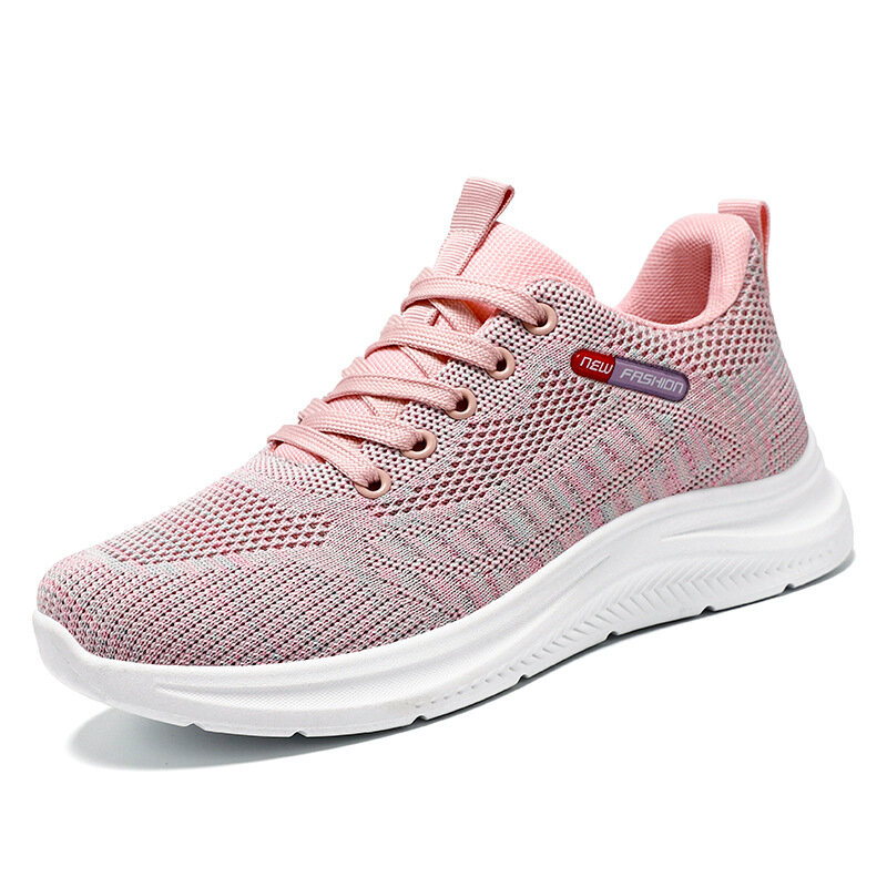 Women's shoes 2024 mesh breathable comfortable sneakers Soft sole lightweight fashion casual shoes mesh women's shoes