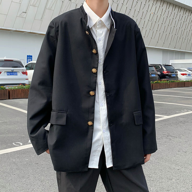 Veste d'Automne Décontractée pour Homme, Petit Manteau d'Étudiant Gakuran de Style Japonais, Uniforme DK, Vêtements à la Mode pour Jeunes