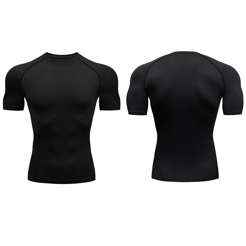 Niestandardowe, własne Logo zaprojektować koszulki kompresyjne do biegania, obcisła odzież sportowa z krótkim rękawem, letnia odzież sportowa na siłownię sportowa koszulka