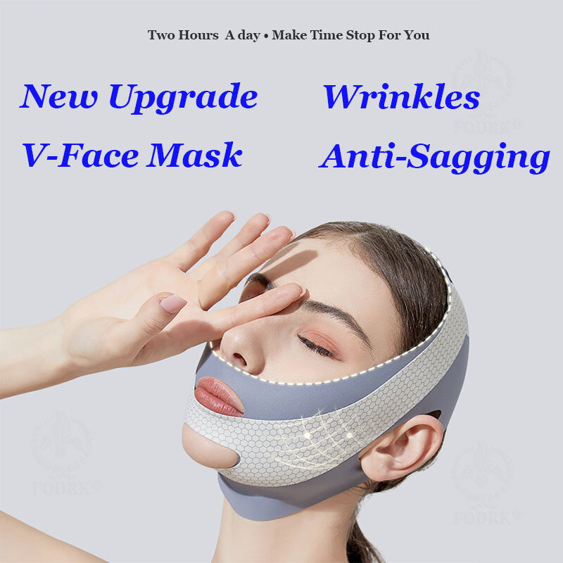Schönheit Gesichts pflege Gesichts abnehmen Bandage v Maske Facelift ing Klimmzug Anti-Falten-Riemen Band Schlaf maske Graphen
