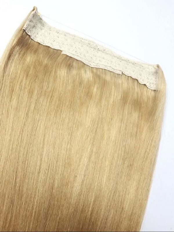 Halo Hair Extensions Human Hair Wire Human Hair Natural Straight Hairpiece  Hair Extension Invisible Fish Line