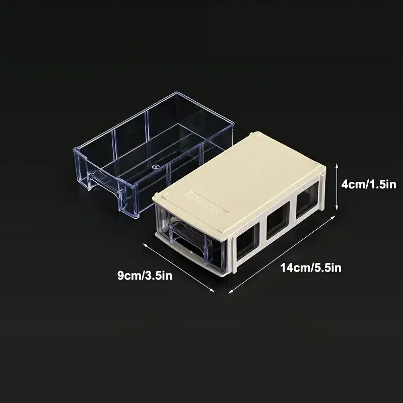 LEADLOONG-Mini gaveta para organização doméstica e armazenamento, Organizador de rosca, Peças de parafuso e artesanato Bin, 14x9x4cm, 5.5x3.5x1.5 ", 8 pcs, 16pcs