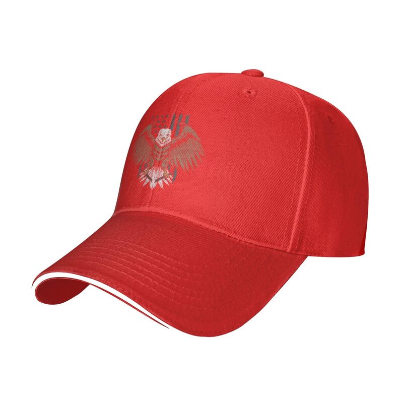 Gorra de béisbol Fierce Eagles para hombre y mujer, sombrero ajustable para exteriores, sombrero para el sol, Color Rojo