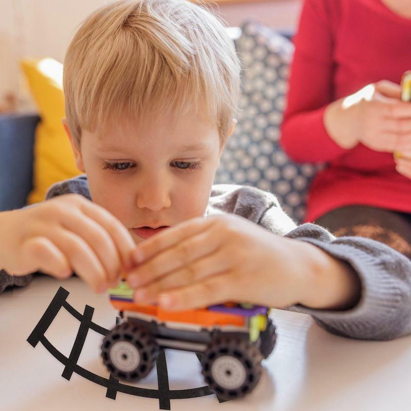 Pegatinas de cinta adhesiva para coches, juguetes para niños, Rollo adhesivo para pista de tren, juego interactivo para padres e hijos