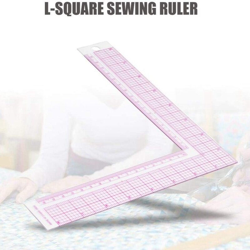 Sewing Measure Rulers 90-Degree L Shape Square Ruler Metric And Imperial Clothing Ruler Tailor Craft Tool