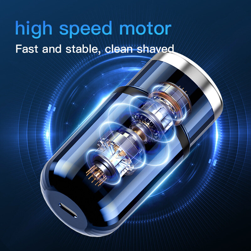 New T6 mini electric shaver 3D floating head shaver type-c fast charging men's rechargeable shaver