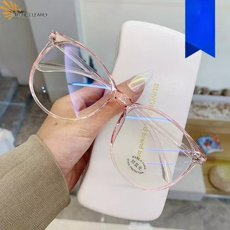 Gafas Retro ultraligeras con montura transparente para hombres y mujeres, gafas de moda Lisas para decoración de fiesta de boda, gafas falsas