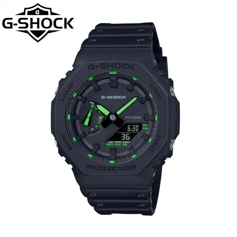 G-SHOCK Watches Men New Farm Oak GA-2100 Series Multi-Function Outdoor Sports LED Dial Dual Display Fashion Men's Quartz Watch.