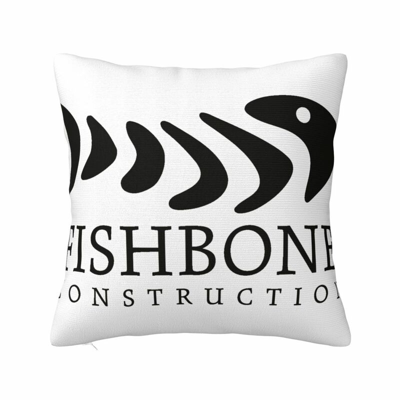 Fishbone Trucker Square Pillow Case for Sofa Throw Pillow