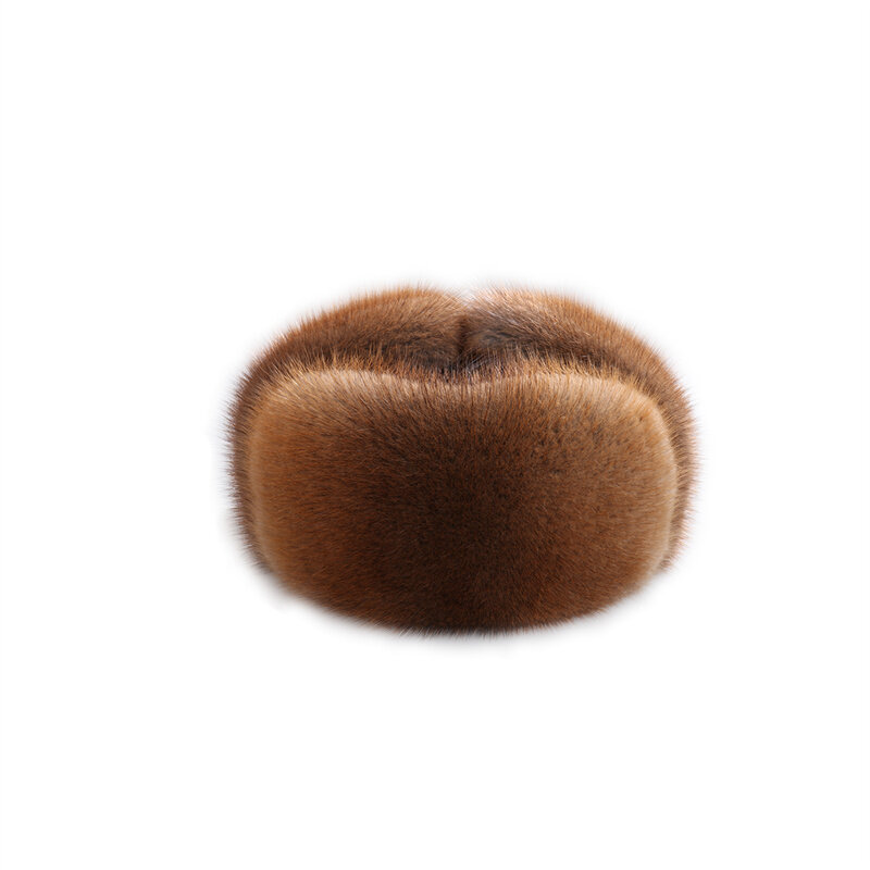 2022 Men New Natural Color Fur Hat Siberian Style Fur Hat Raccoon Full Ushanka Hat For Middle-aged Cotton Cap Lei Feng Hat