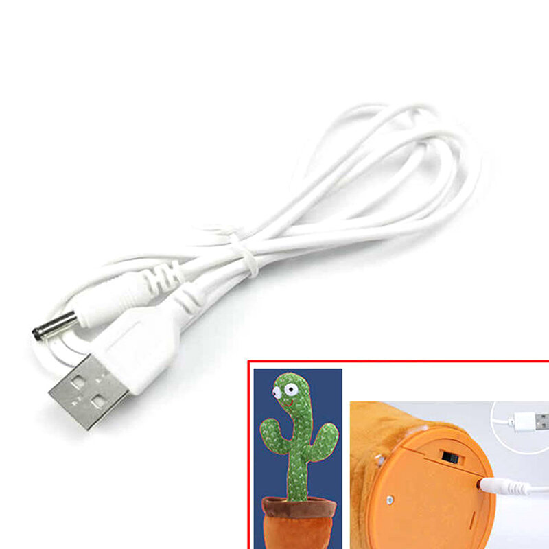 Kabel catu daya USB untuk mainan kaktus menari kabel pengisi daya kabel pengganti mainan kaktus menari kabel pengisi daya Usb mikro