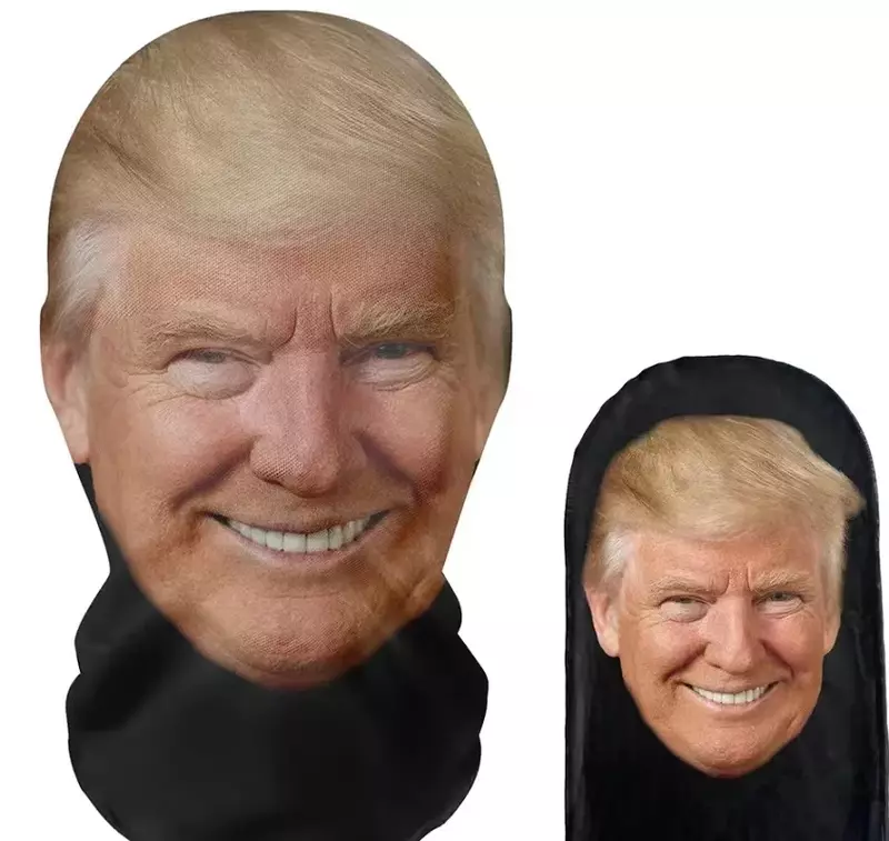 New 3D Printed Donald Trump Headgear Elastic Mesh Full Face President Mask for Men Women Cosplay Headcover Funny Balaclava Hood