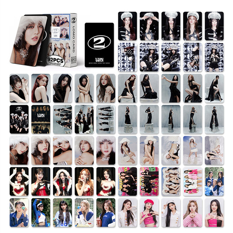 ألبومات Kpop Lomo potcards ، بطاقة بريدية بطباعة جانبية مزدوجة ، YUQI Yeh Shuhua Minnie ، هدية للجماهير ، G