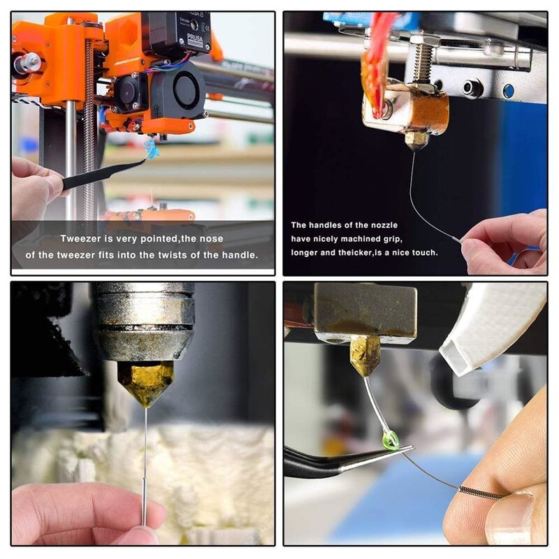 3D 프린터 클리너 도구 구리 와이어 칫솔 구리 블록 노즐 블록 핫 엔드 청소 핫 베드 청소 부품 브러쉬