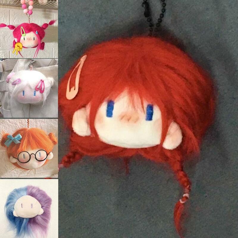 Kawaii Anime Keychain Pendant 1pc Plush Doll Figure Couple Figure Lover Doll Cotton Pendant Cute Keyring Head Fried Pendant Z5N0