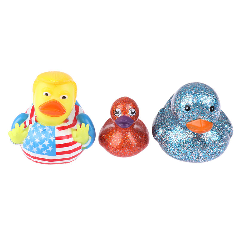 1PC Cute Ducks Play With Water And Float Toys Spoof Pinching Duck Calls Kids Children Bath And Swim Company Toys Купание Игрушек