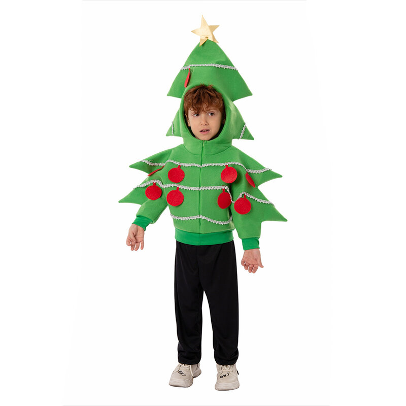 Kind Kerstboom Kostuum Kerst Thema Diy Outfit Jas Voor Jongens Meisjes Verkleedkleding Kerst Groen Kostuum