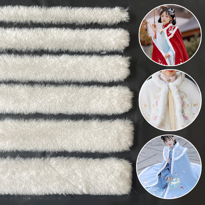 Imitação Rex Coelho Cabelo Plush Fur Stripes Manto, DIY Tecido Artificial, Top De Lã, Decoração de Natal, Acessórios de vestuário, Punho