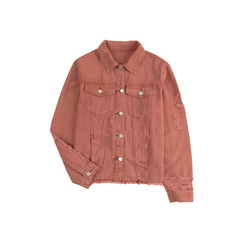 Casaco jeans de lavagem feminino, jaqueta Polo Cardigan, novo, outono e inverno, 8511504