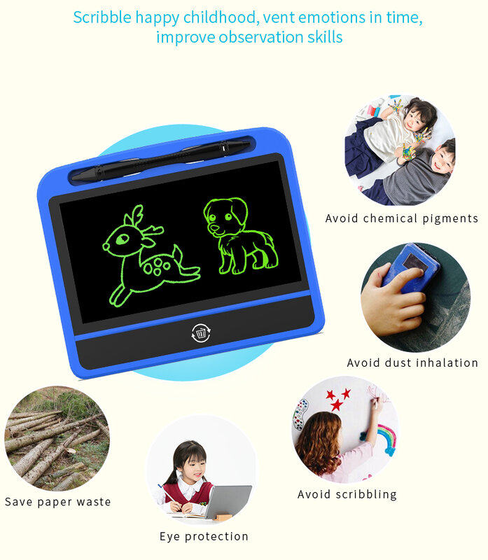 Pad Tulisan Tangan Gambar Digital Pad Menulis Lcd Hadiah Bagus untuk Anak-anak Tablet Portabel Elektronik
