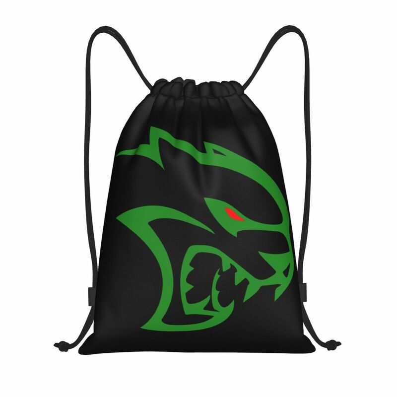 Hellcats Drawstring Bag para homens e mulheres, mochila esportiva portátil, mochilas de compras super-herói, verde