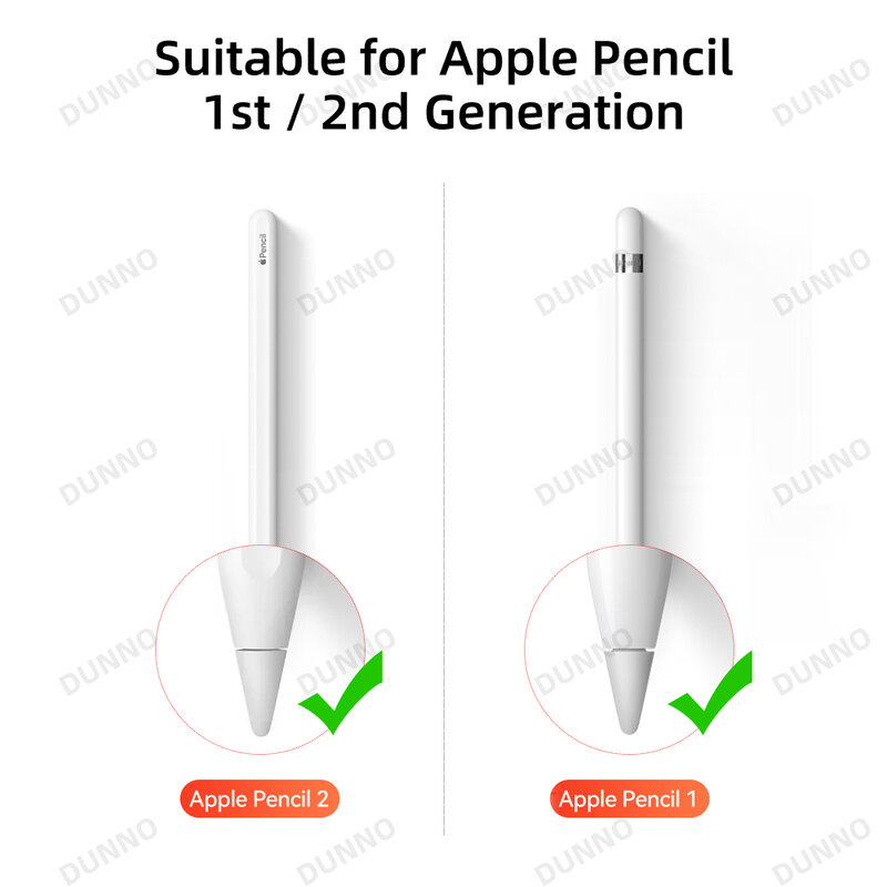 Para apple lápis desenho ponta 2b & hb & ponta fina & nib transparente para apple lápis 1ª 2ª geração nib ipad caneta stylus