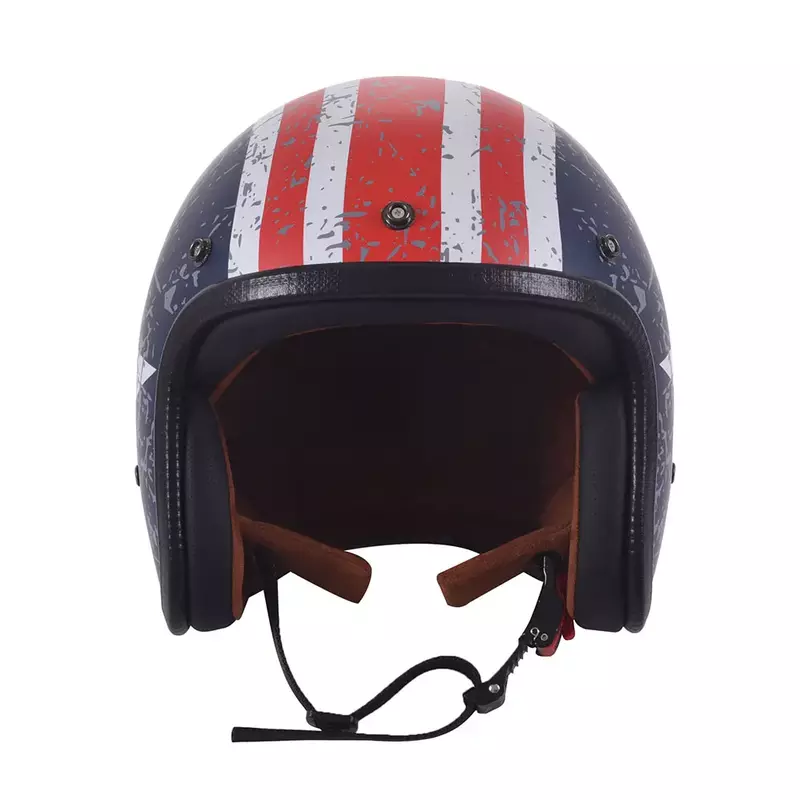Retro Half Open Motorcycle Helmet Jet Motocross Accessories Casco Moto Helmet 3/4 Open Face Vintage Helmet Four Seasons Capacete