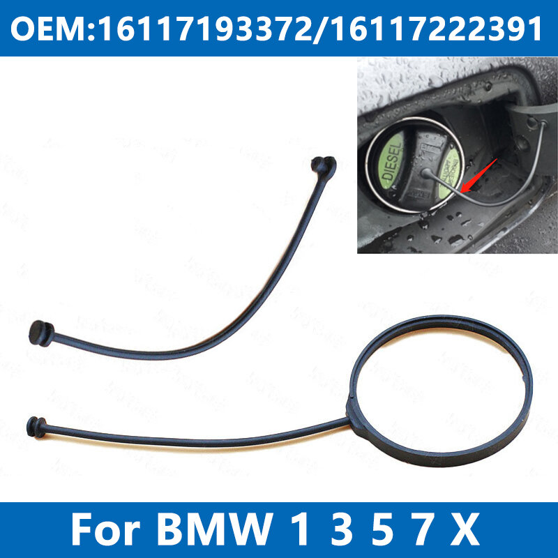 Tutup tangki bahan bakar mobil garis tali kabel cincin 16117193372 untuk BMW F01 F10 F15 F20 F25 F30 F34 E46 E60 E70 E84 E90 bensin Diesel
