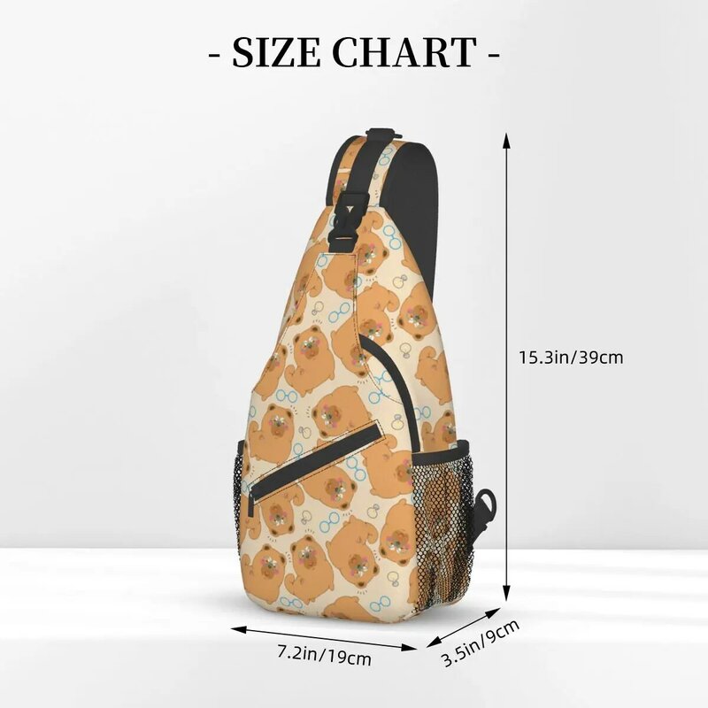 Fun Chow Chow Dog Small Sling Bags Chest Crossbody Shoulder Backpack Outdoor Sports Daypacks Men Women Pack
