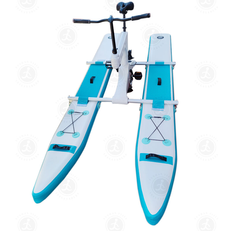 Inflatable floating cycle sea water pedal bike boat