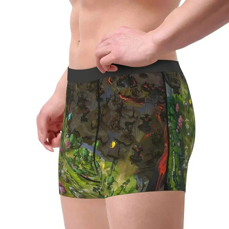Map DOTA 2 Merch Mid Top Bottom Line Underpants Cotton Panties Male Underwear Sexy Shorts Boxer Briefs