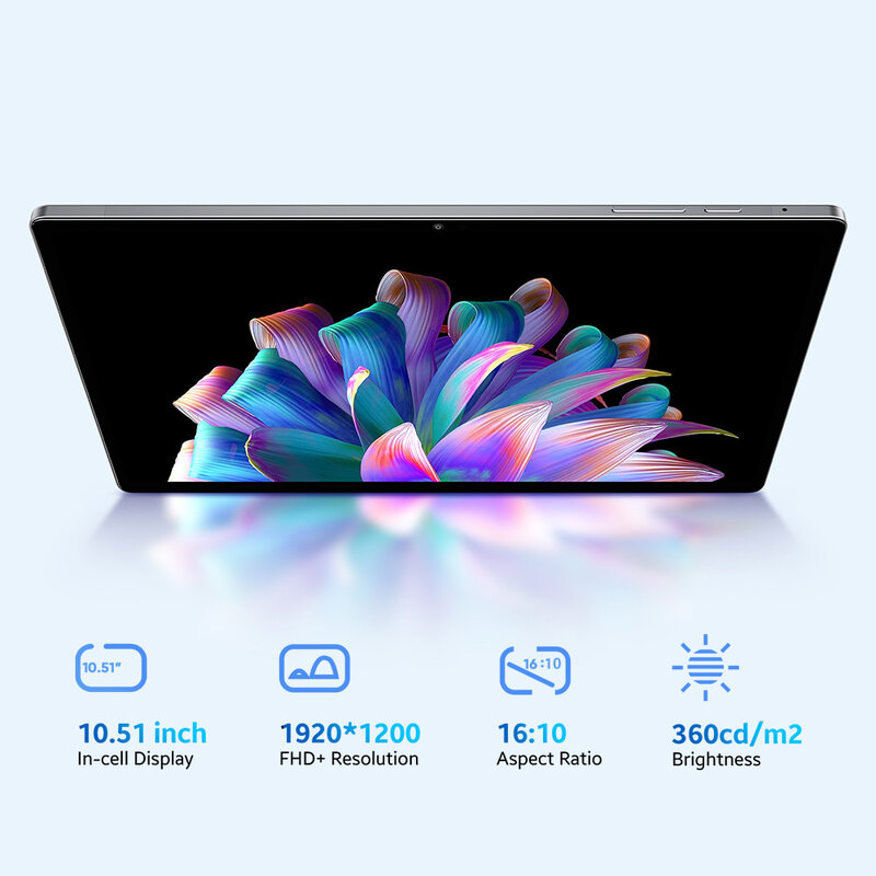 CHUWI-Tableta HiPad XPro de 6GB y 128GB, Tablet con Android 12, pantalla IPS FHD de 10,5 pulgadas, Unisoc, T616, Qcta Core, 4G, red