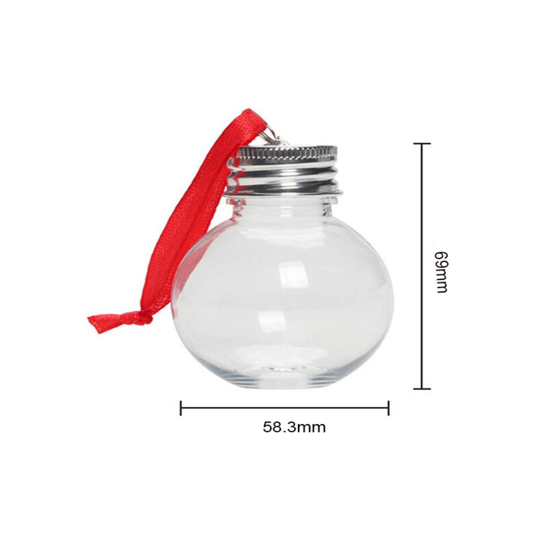 Christmas Transparent Plastic Bottle Can Be Filled With Juice Drinks Candy Gifts Christmas Tree Pendants Holiday Party Supplies